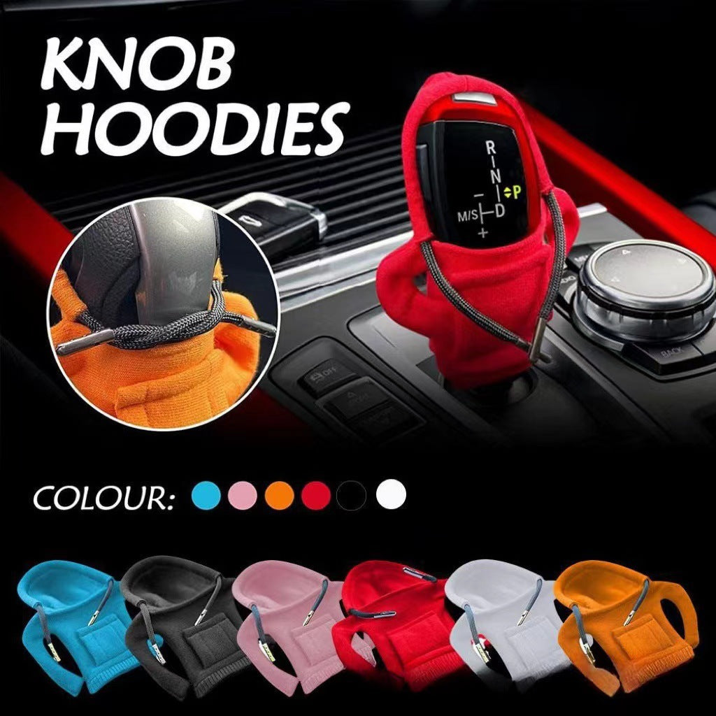 Velvet Car Gear Handle Sleeve Handle Decorative Knob Hoodie Handbrake Cover Hoodie